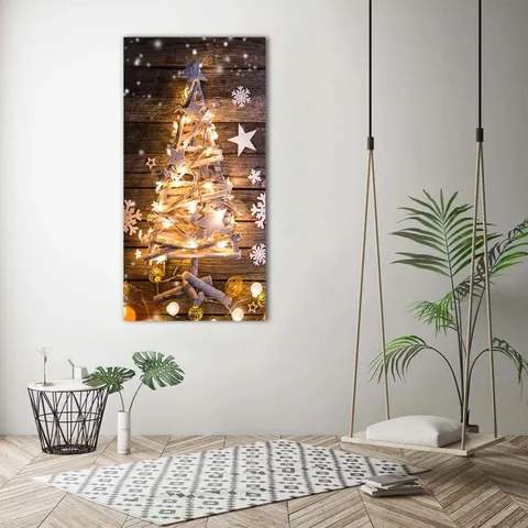 BOXED SHINING  CHRISTMAS TREE- WRAPPED CANVAS PRINT (1 BOX)