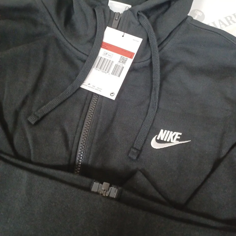 NIKE BLACK HOODED JACKET - UK SIZE LARGE