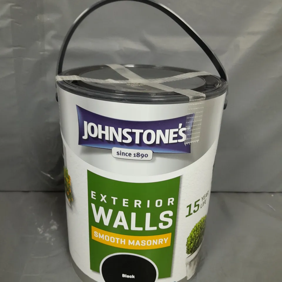 JOHNSTONES EXTERIOR WALLS SMOOTH MASONARY - BLACK - 5L - COLLECTION ONLY