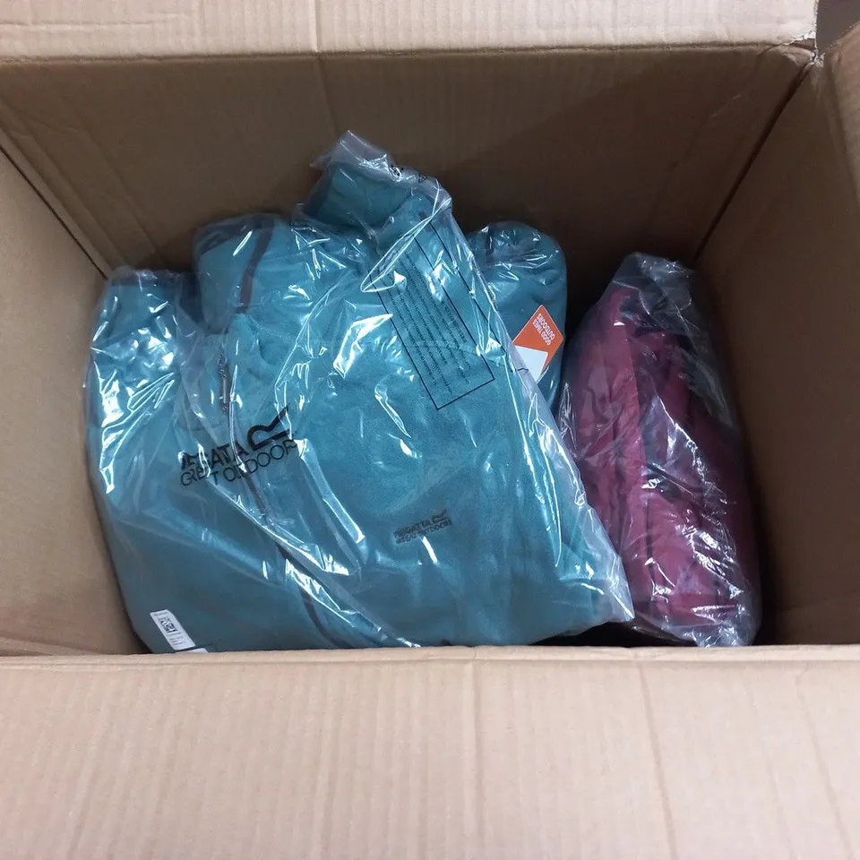 LOT OF 8 BAGGED REGATTA ITEMS INCLUDES HADFILED FLEECES AND STERLINGS COATS - UNCHECKED SIZES