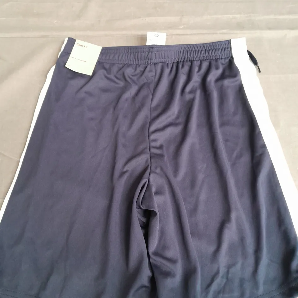 NIKE MENS SLIM FIT SHORTS BLUE AND WHITE SIZE S