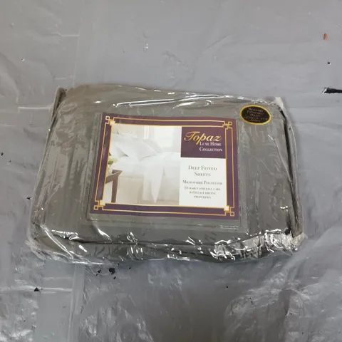 TOPAZ LUXE HOME COLLECTION DEEP FITTED SHEETS - DOUBLE