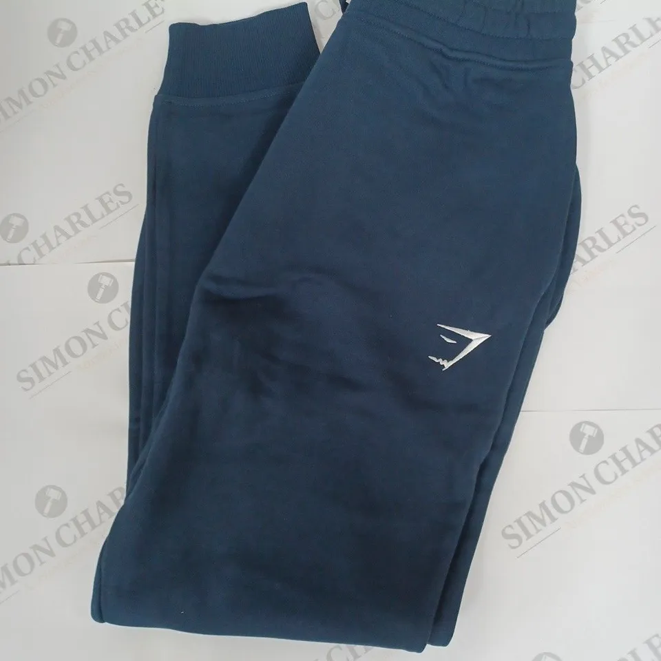 GYMSHARK TRAINING FLEECE JOGGERS IN NAVY SIZE M 