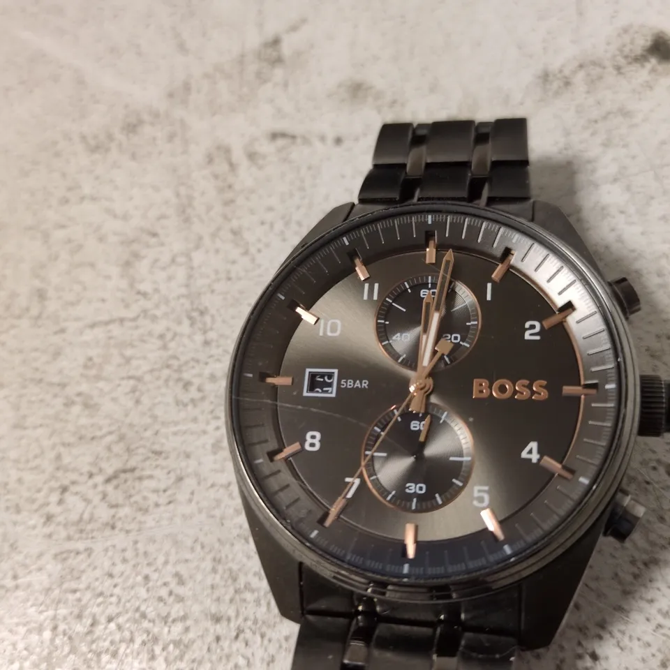HUGO BOSS CHRONOGRAPH WATCH – BLACK STAINLESS STEEL BRACELET