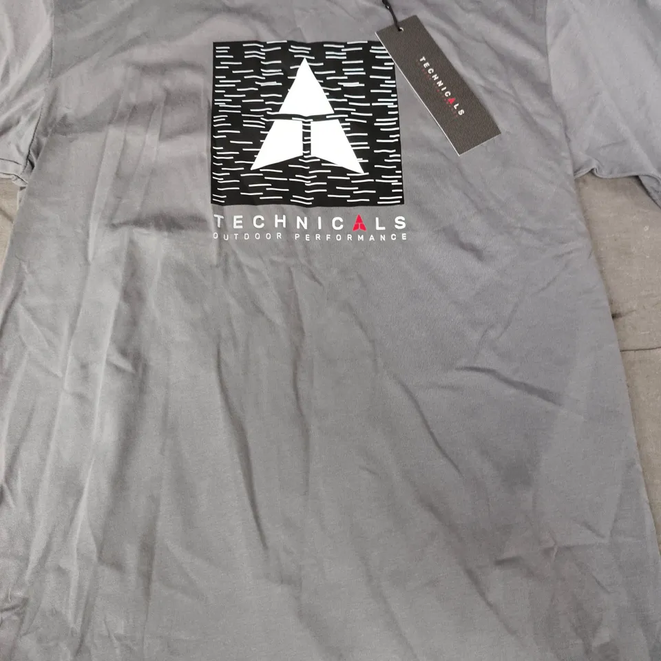 TECHNICALS T-SHIRT IN GREY SIZE SMALL