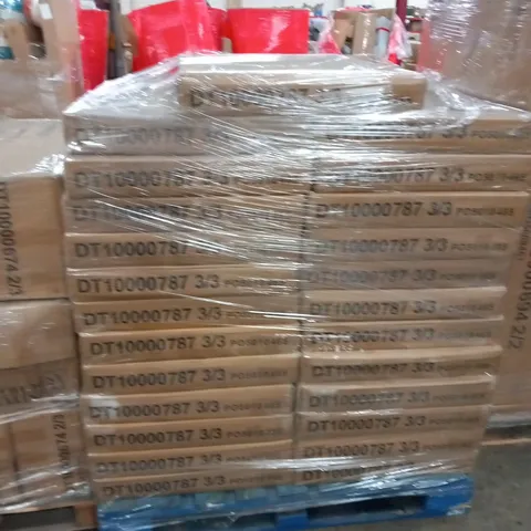 PALLET OF PEAKE WHITE MARBLE AND CHROME DINING TABLE PARTS