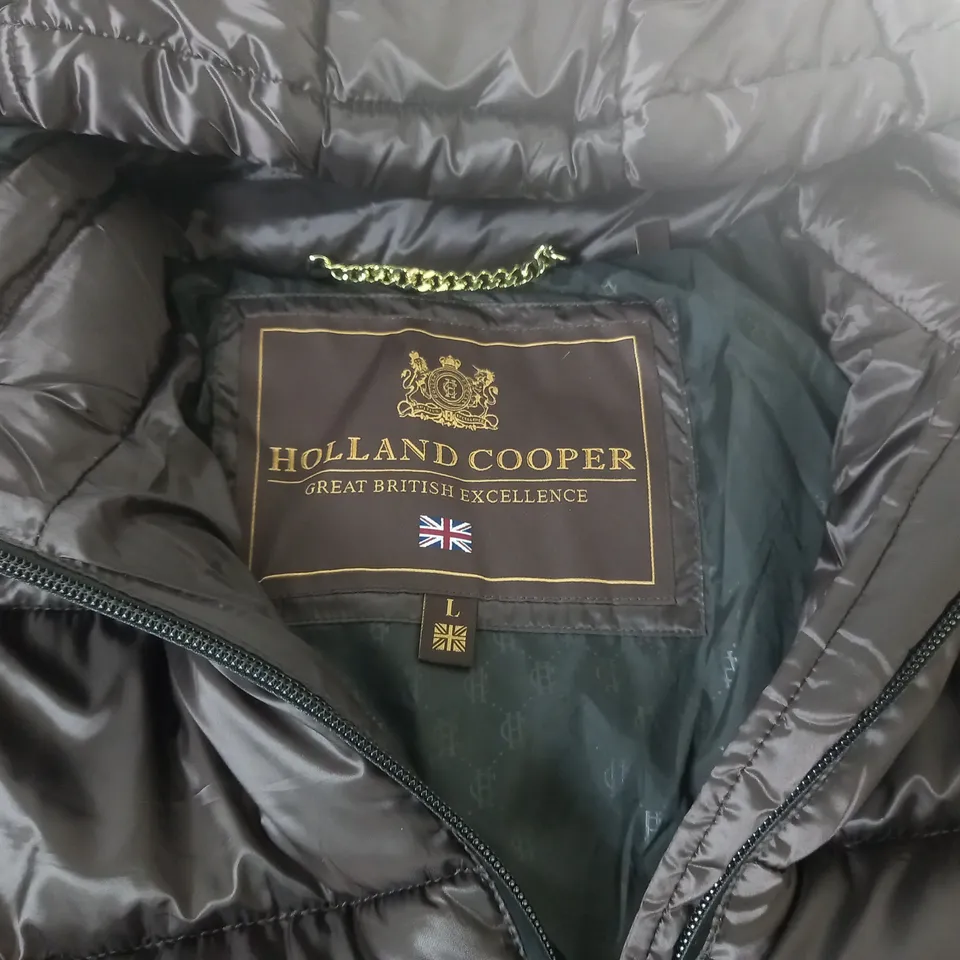 HOLLAND COOPER BROWN PADDED SHERBOURNE PUFFER - LARGE