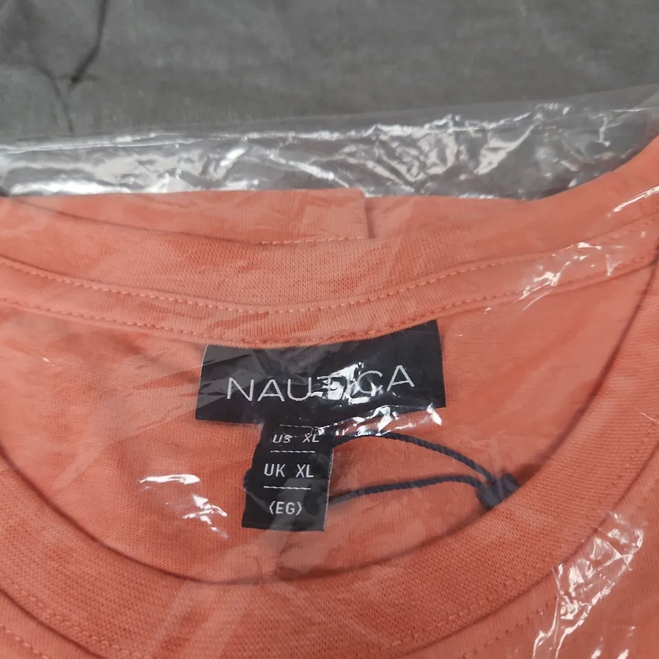 NAUTICA T-SHIRT - ORANGE, UK XL (US XL)