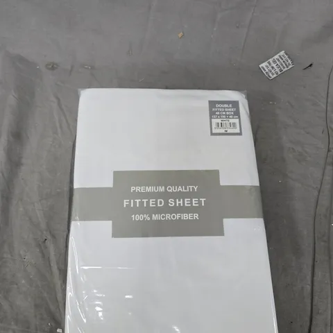 DOUBLE FITTED SHEET – 100% MICROFIBER, PREMIUM QUALITY