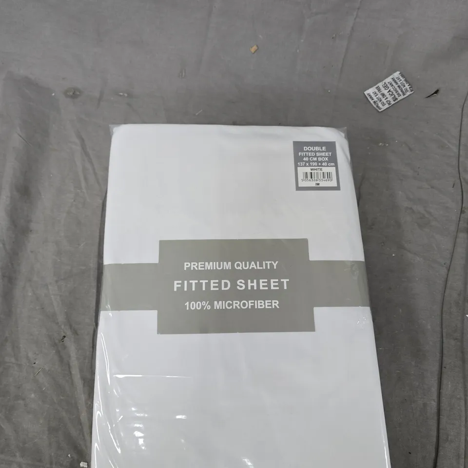 DOUBLE FITTED SHEET – 100% MICROFIBER, PREMIUM QUALITY
