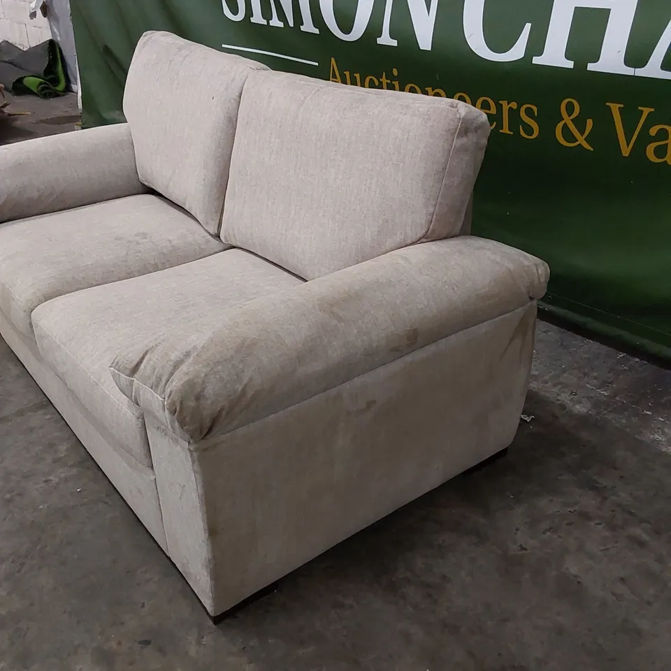 DESIGNER SOFA FABRIC UPHOLSTERED 2 SEATER SOFA