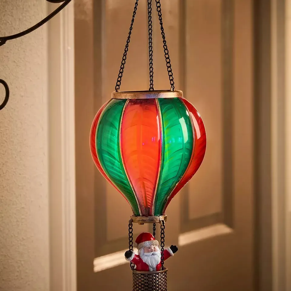 THREE KINGS SANTA HOT AIR BALLOON LIGHT CHRISTMAS DECORATION