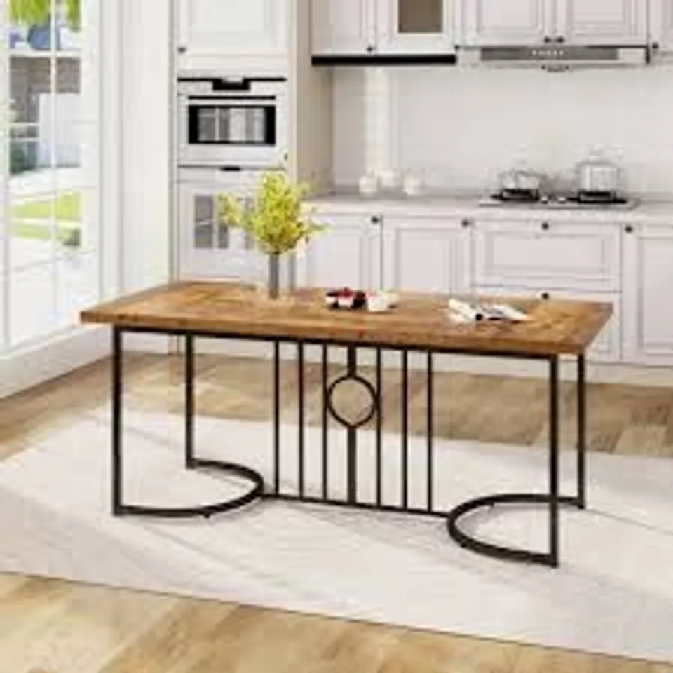 BOXED 180 CM LARGE DINING TABLE WOOD KITCHEN TABLE FOR 6-8 PEOPLE