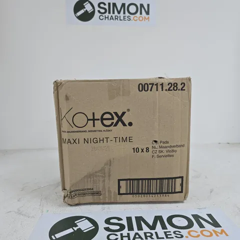 KOTEX MAXI NIGHT TIME 10 X 8 PADS