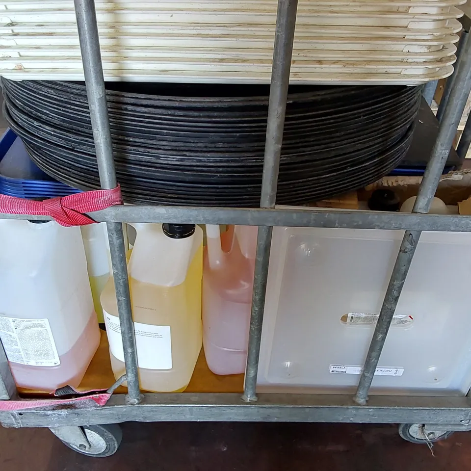 CAGE OF ASSORTED UNPROCESSED CONSUMER/COMMERCIAL GOODS (CAGE NOT INCLUDED)