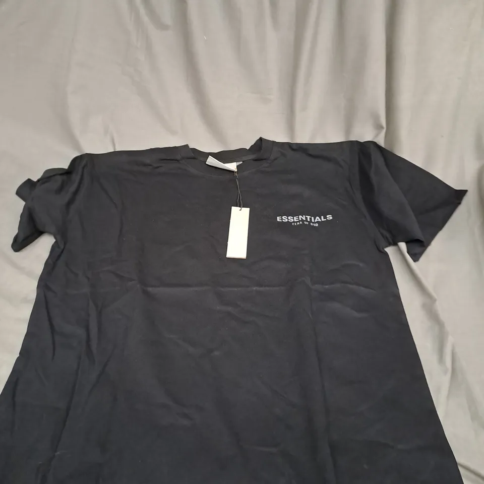 ESSENTIALS FEAR OF GOD LARGE BLACK TEE