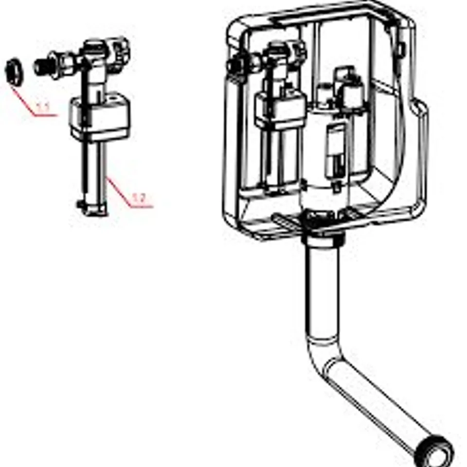 BOXED DUAL FLUSH CONCEALED CISTERN