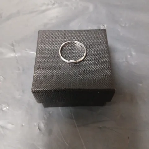 THE LOVE COLLECTION 9CT WHITE GOLD 2MM HEAVY D SHAPE BAND