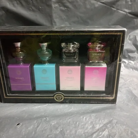 VERSACE GIFT SET - 4 X MINI FRAGRANCE BOTTLES IN PRESENTATION BOX 