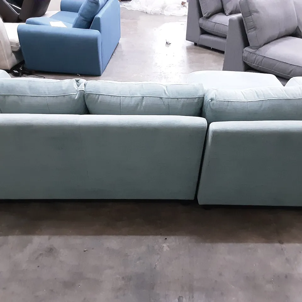QUALITY BRITISH MANUFACTURED DESIGNER THE LOUNGE CO. HOLLY CORNER SOFA WITH CHAISE END LHF LAM245 LAMB'S EAR /OSW