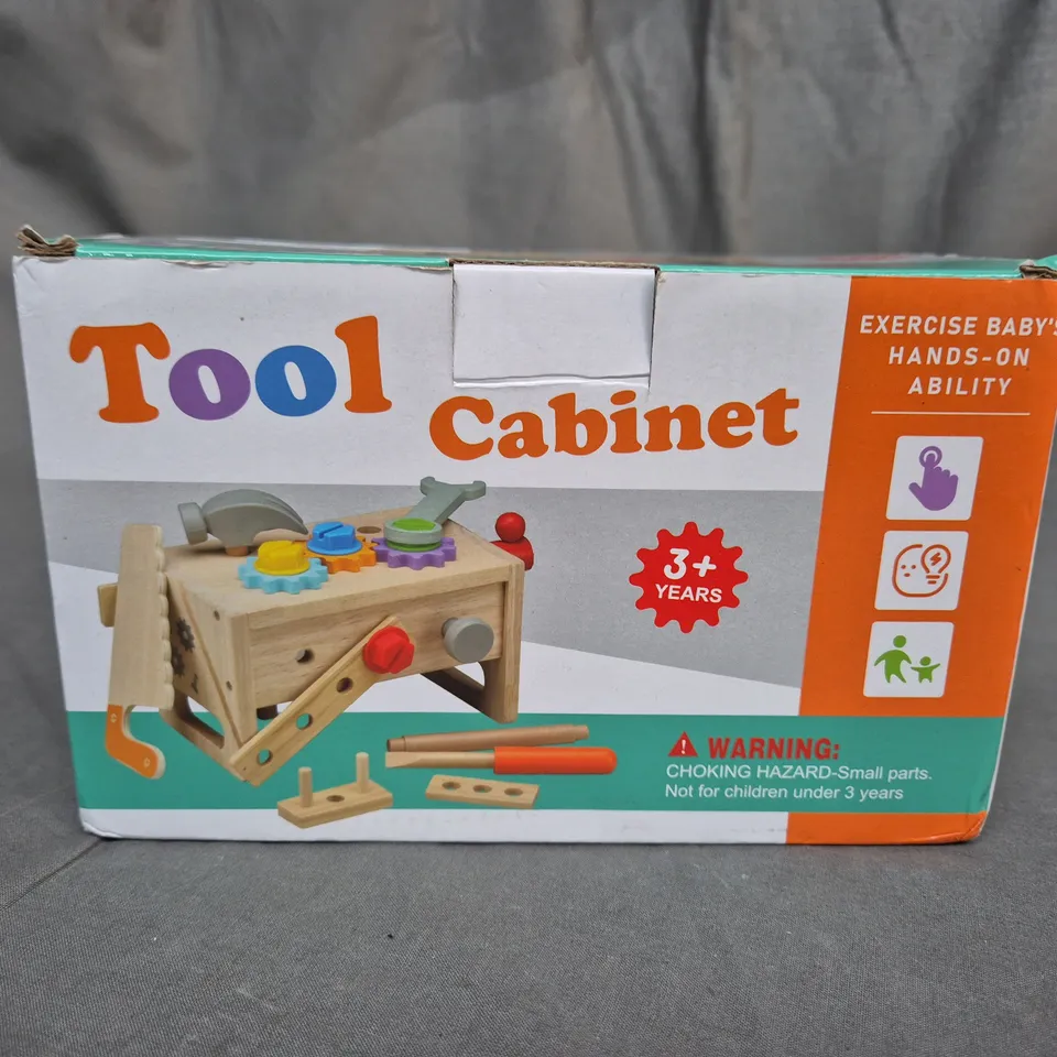 KIDS WOODEN TOOL CABINET