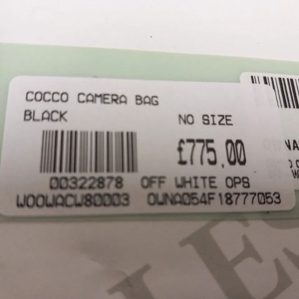OFF-WHITE COCCO BLACK CAMERA BAG