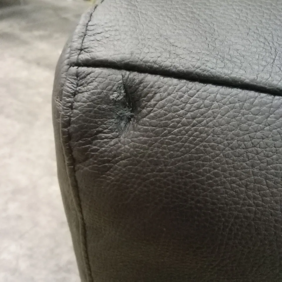 ARDEN ITALIAN LEATHER 3 SEATER SOFA - BLACK RRP £1399