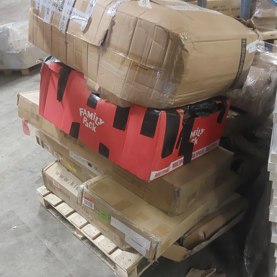 PALLET CONTAINING A LARGE QUANTITY OF ASSORTED FURNITURE PARTS ECT 