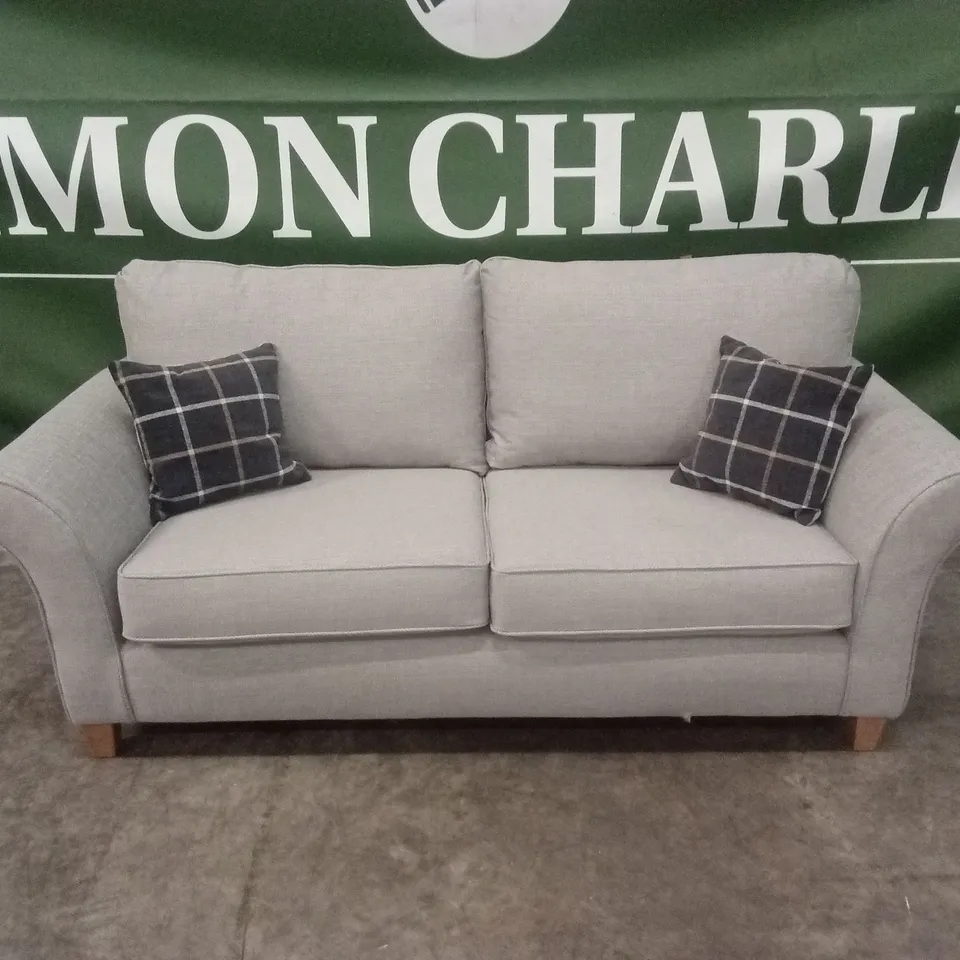 ALSOP 3 SEATER FABRIC SOFA - SILVER RRP £799