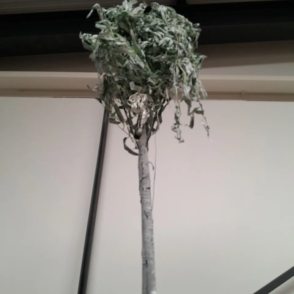 OUTLET ALISON CORK 180CM PRE-LIT SAGE GREEN LEAF WILLOW TREE - COLLECTION ONLY