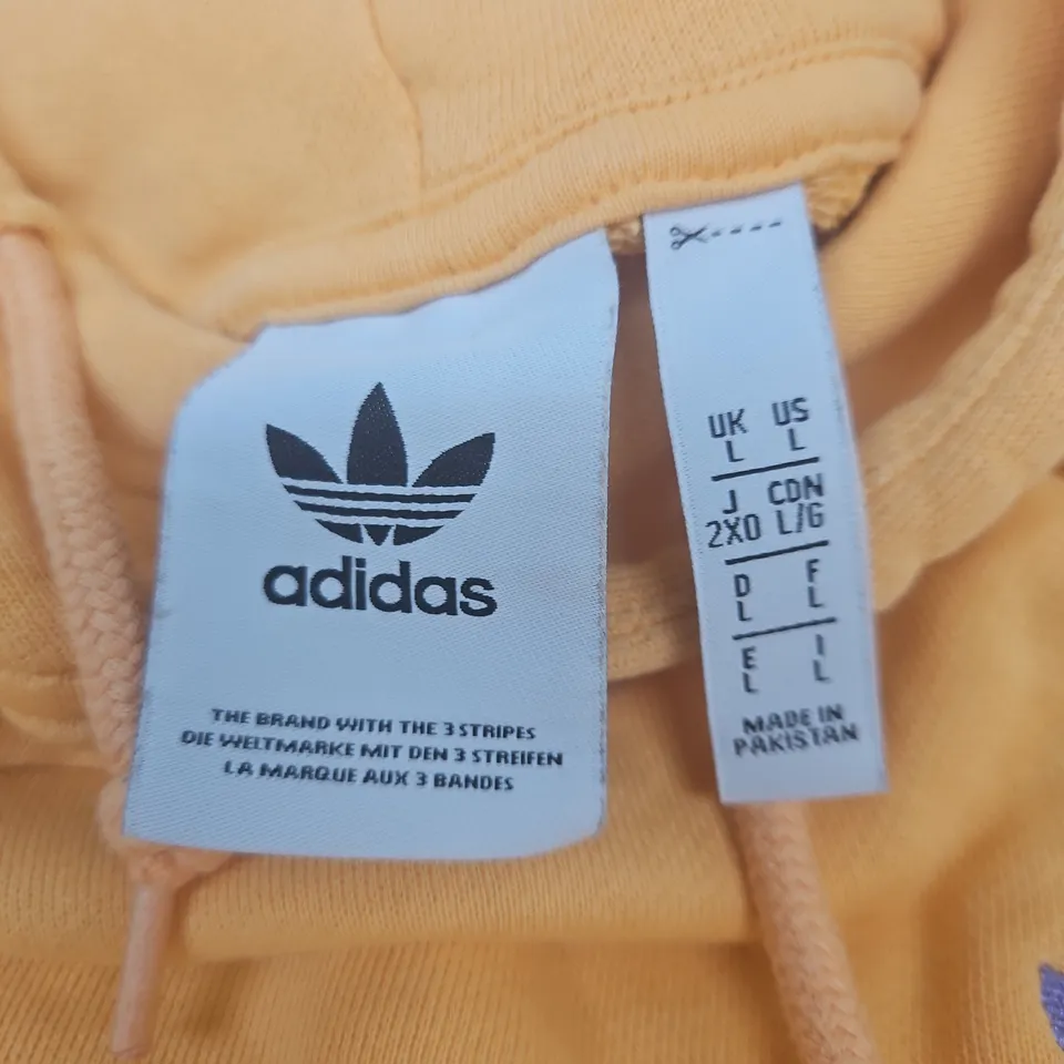 ADIDAS ORANGE HOODIE – UK SIZE L (US L)