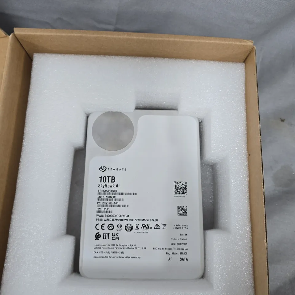 SEAGATE 10TB SKYHAWK AI SURVEILLANCE HARD DRIVE – BOXED