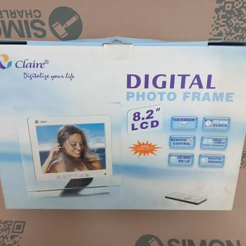 CLAIRE DIGITAL PHOTO FRAME 8.2" LCD – BOXED