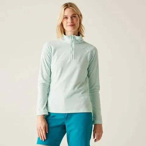 BRAND NEW REGATTA WOMEN'S MONTES LIGHTWEIGHT HALF-ZIP FLEECE IN ICY MORN WHITE - 8