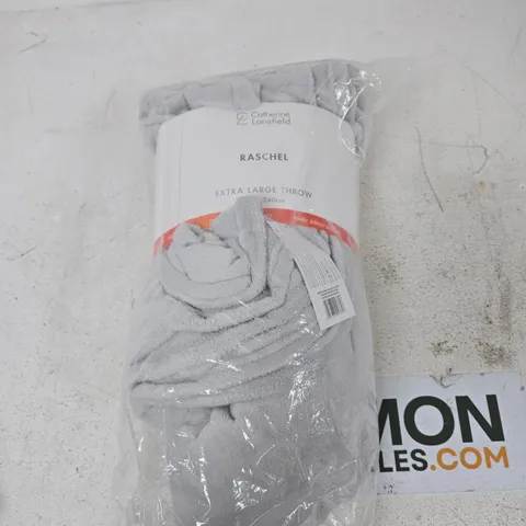 CATHERINE LANSFIELD RASCHEL EXTRA LARGE THROW, 200 X 240 CM, GREY