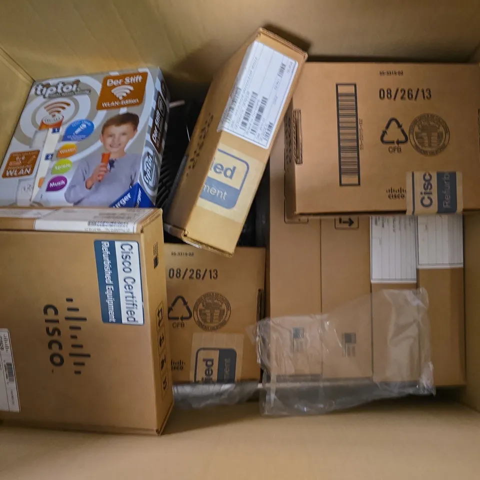 BOX OF APPROXIMATELY 10 ASSORTED ITEMS TO INCLUDE - CISCO IP PHONE 7915 , TIPTOI RAVENSBURGER ETC