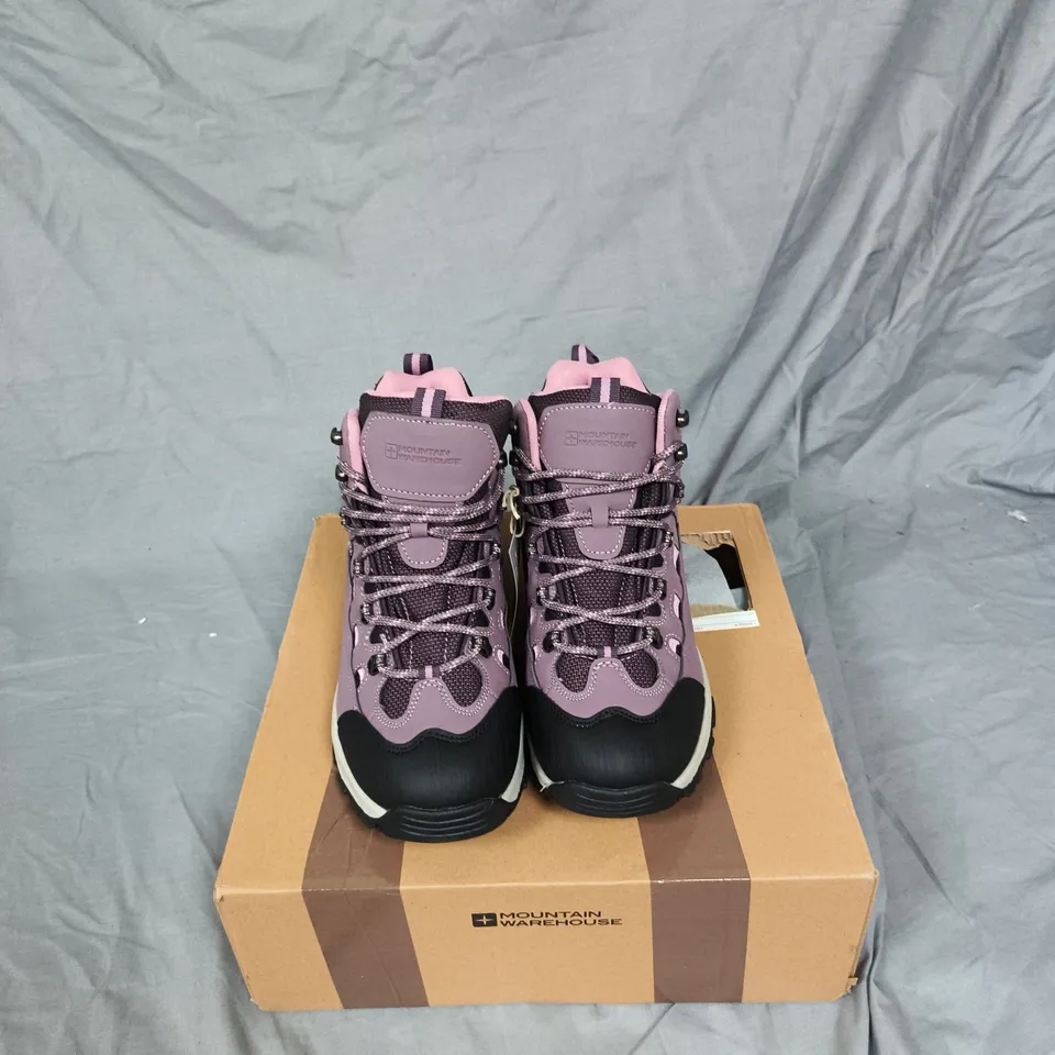 BOXED MOUNTAIN WAREHOUSE ADVENTURER WOMEN'S WATERPROOF WALKING BOOT – LILAC, UK 6.5