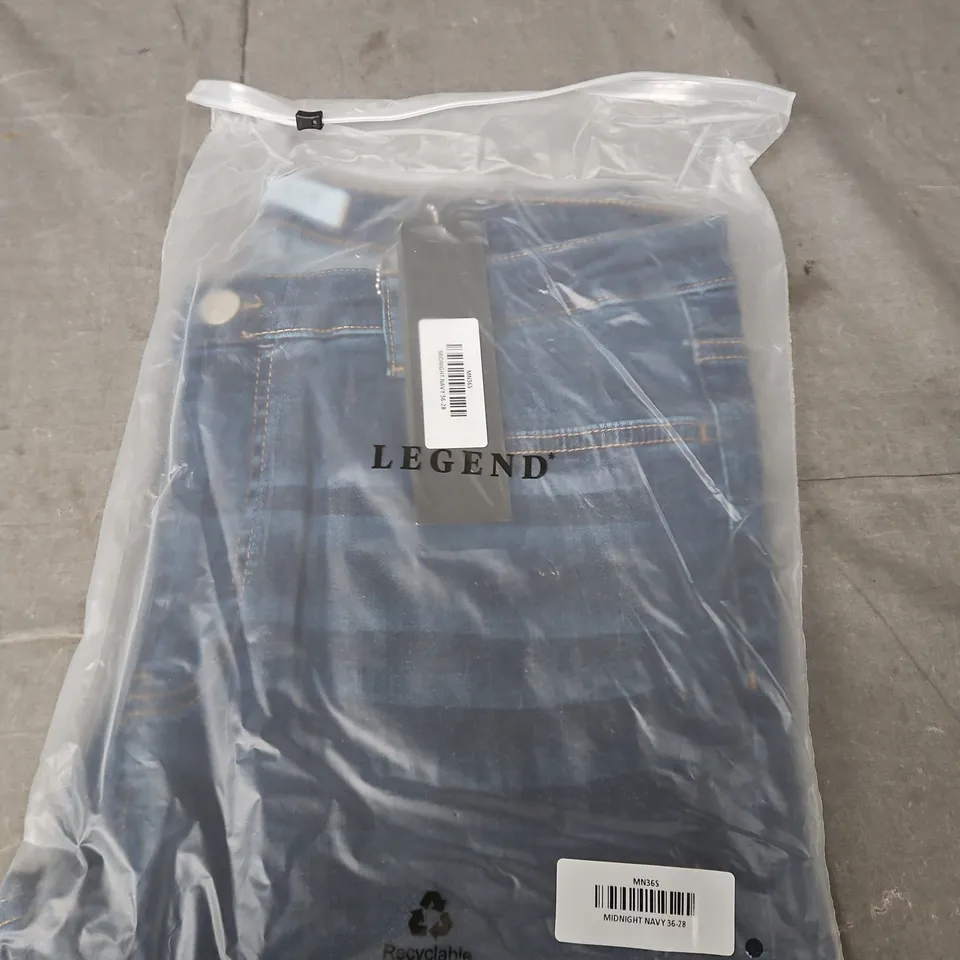 LEGEND DENIM JEANS – MIDNIGHT NAVY, UK 36W X 28L