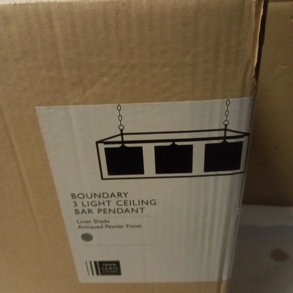 JOHN LEWIS BOUNDARY 3 LIGHT CEILING BAR PENDANT 