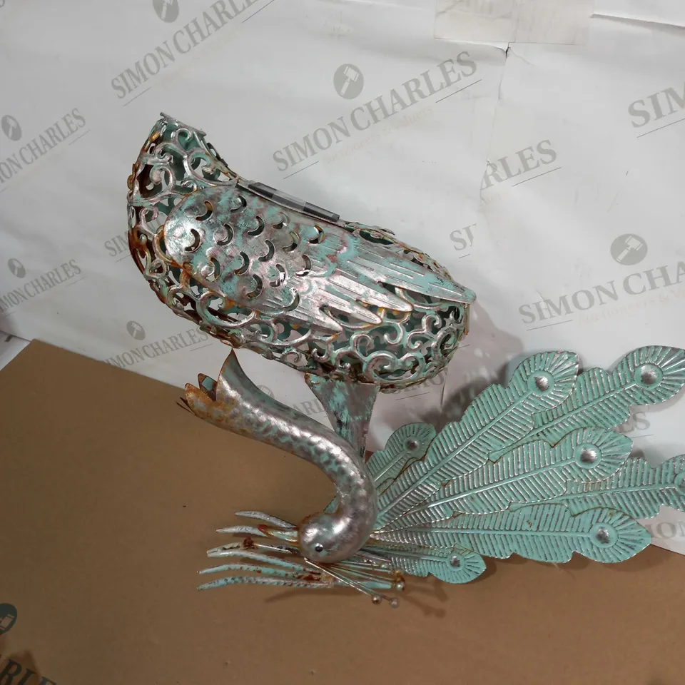 METAL SILHOUETTE PEACOCK  RRP £45
