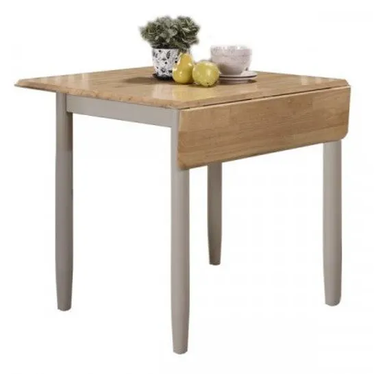 Lot 1036: BOXED DEERFILED FOLDING DINING TABLE LIGHT OAK/STONE GREY (1 ...