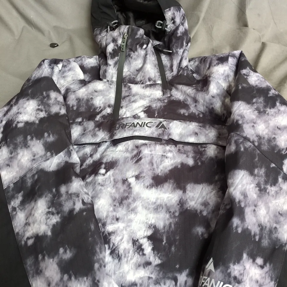 SURFANIC WATERPROOF JACKET GREY AND BLACK SIZE S