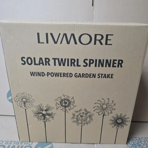 LIVMORE SOLAR TWIRL SPINNER – WIND-POWERED GARDEN STAKE