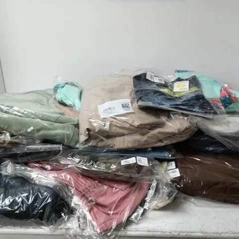 BOX OF APPROXIMATELY 38 BRAND NEW ASSORTED REGATTA CLOTHING ITEMS IN VARIOUS STYLES , COLOURS AND SIZES INCLUDING ROMINE COAT , ORIA SUMMER DRESS AND NITHSDALE JUMPER
