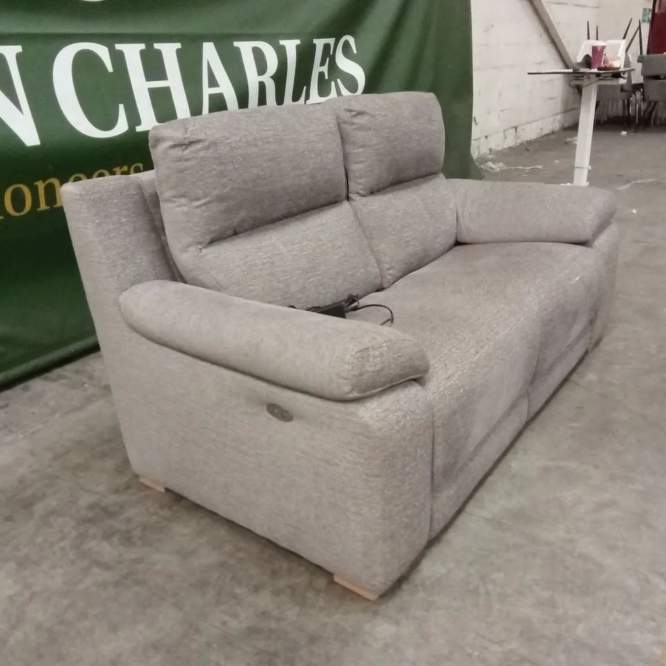 QUALITY DESIGNER ITALIAN MADE MORENO 2 SEATER MAXI FABRIC ELECTRIC RECLINER SOFA 