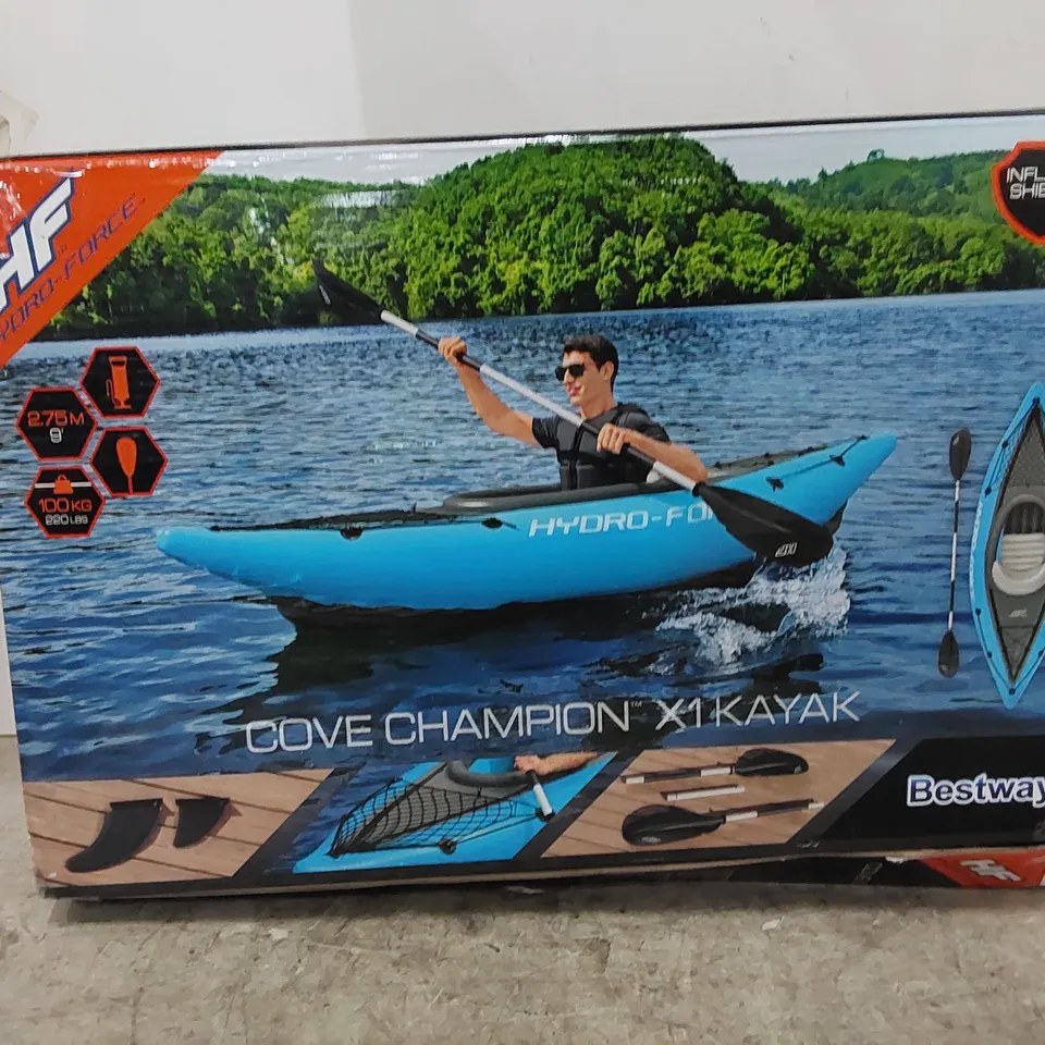 BOXED HYDRO-FORCE COVE CHAMPION 1 PERSON KAYAK (1 BOX)