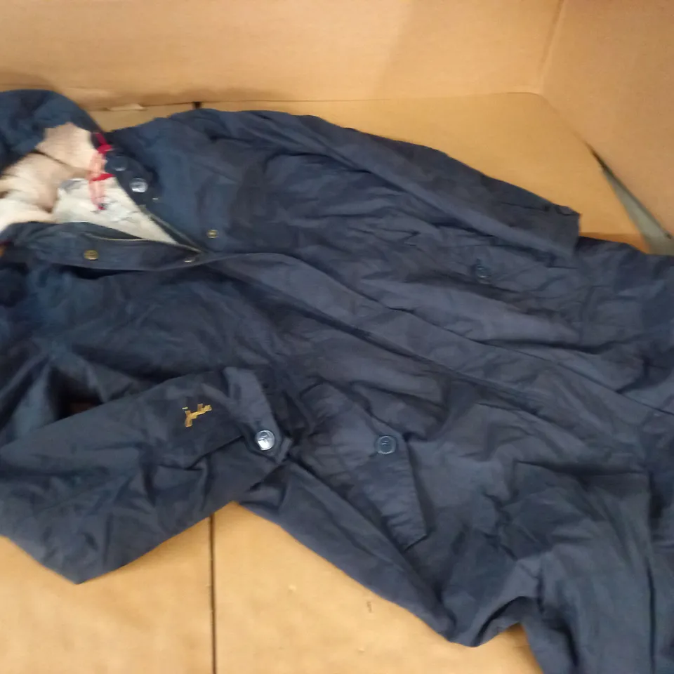 JOULES WATERPROOF NAVY COAT - UK 14