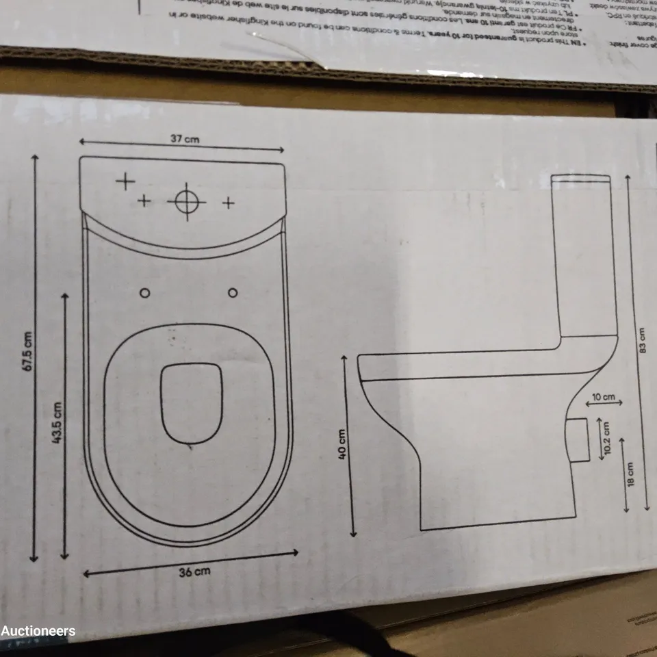 BOXED CAVALLYRIMLESSCLOSE COUPLED TOILET 