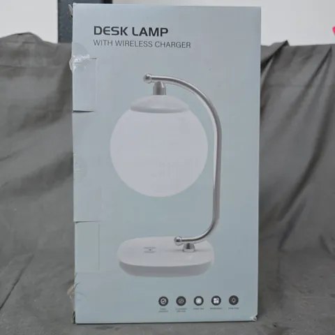 BOXED UNBRANDED DESK LAMP WITH WIRELESS CHARGER