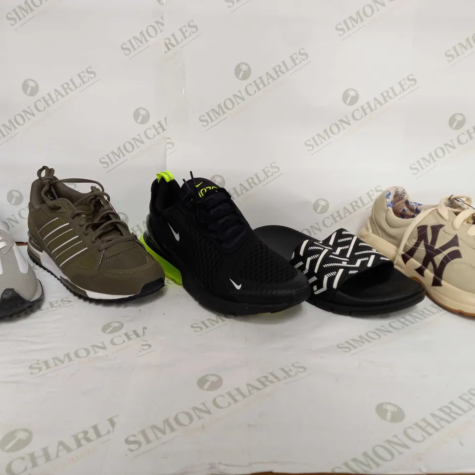 BOX OF APPROX 20 ASSORTED SHOES TO INCLUDE - NEW BALANCE 327 - ADIDAS ZX 750 - NIKE AIR 270 ECT